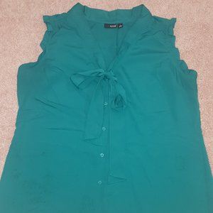 Green Satin-ish Tank Top